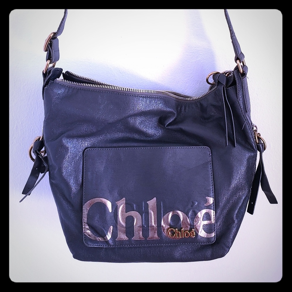 Authentic Chloe gray shoulder/ crossbody bag